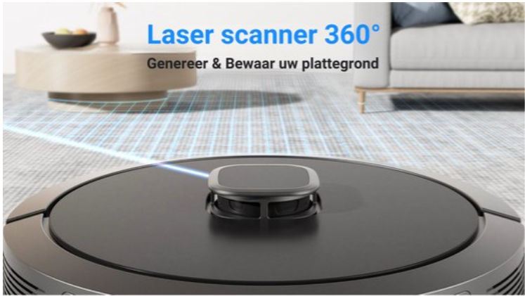 De Liectroux G7 robotstofzuiger heeft een 360 graden laser control